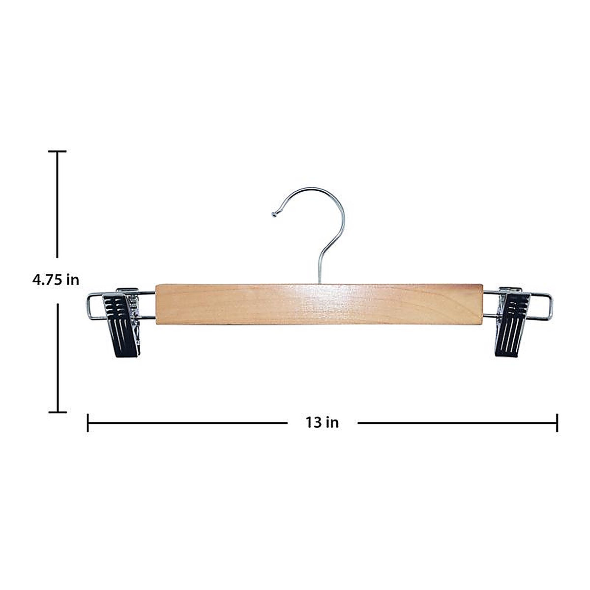 ClosetSelect - C68211-WD - Wood Brown Skirt/Slack Hanger 5 Pack