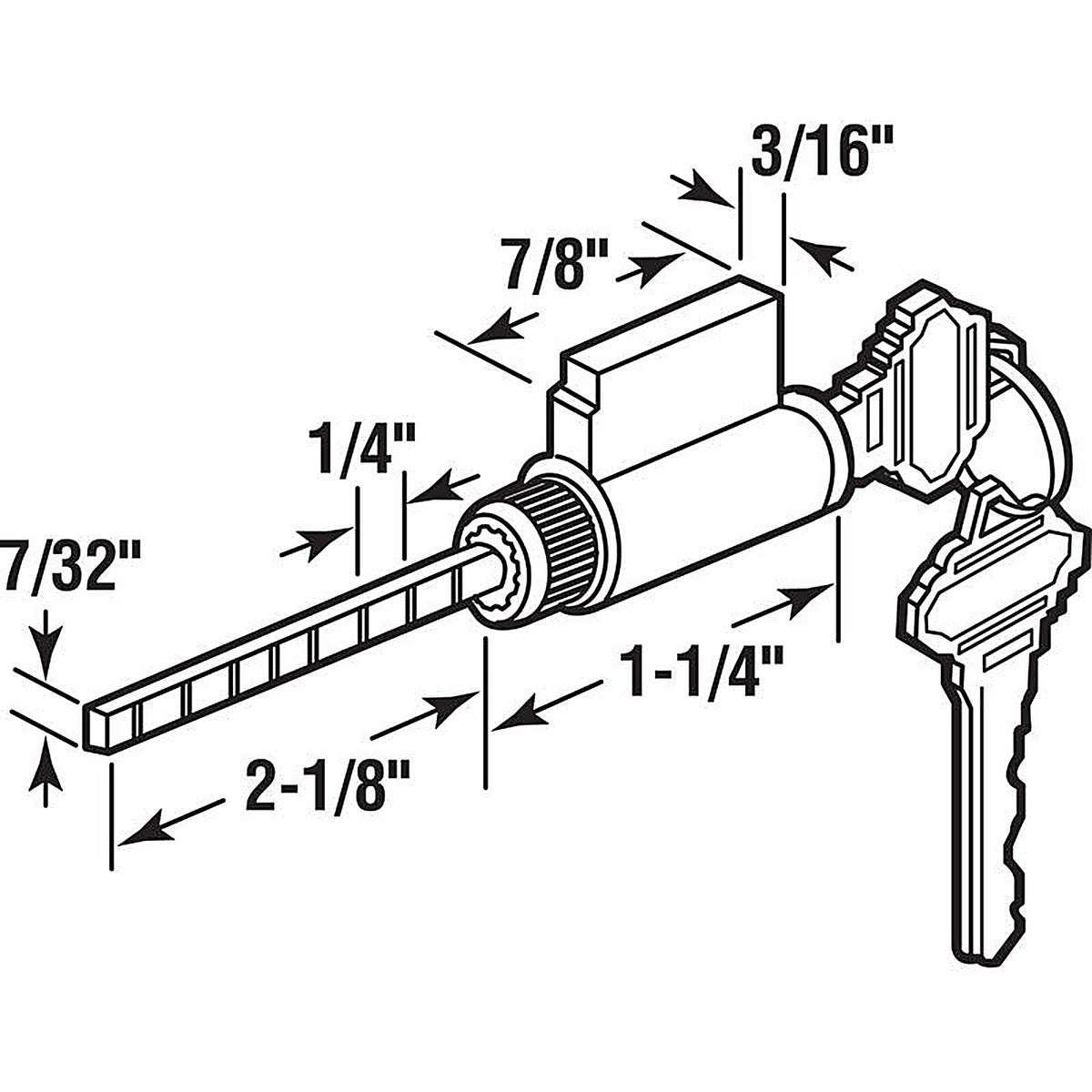 Prime-Line - E 2103 - Metal Indoor and Outdoor Key Lock Cylinder