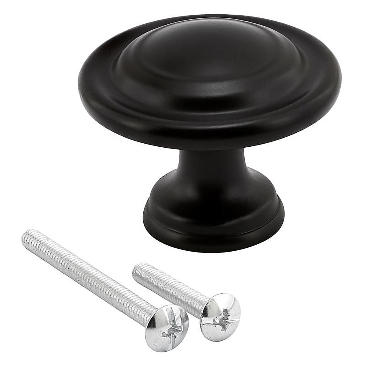 Prime-Line - N 7568 - 1-11/16 In. D X 1-3/8 In. L Black Metal Bi-Fold Door Knob 1 Piece