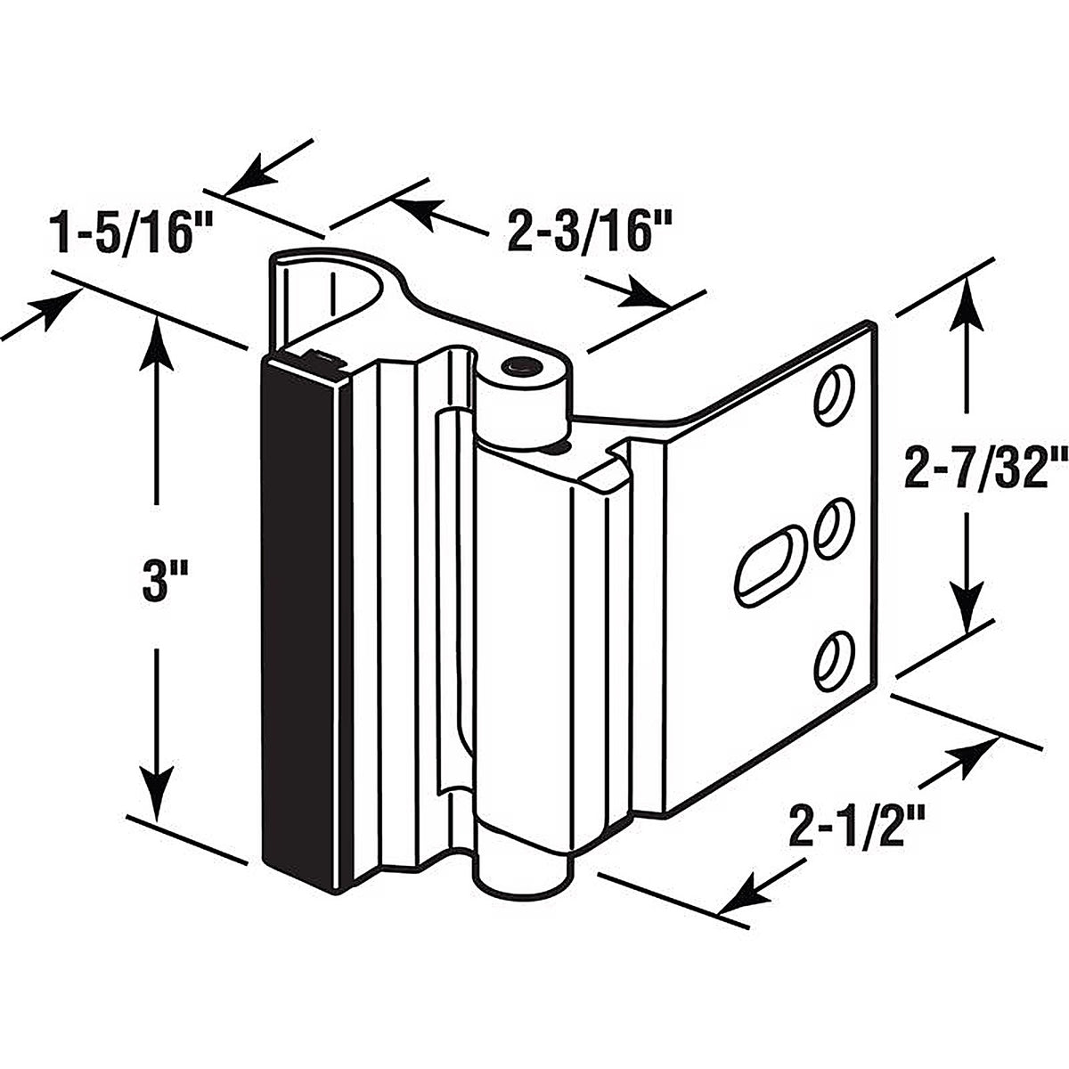 Prime-Line - U 114705 - Aluminum Door Holder Kit 1 Piece