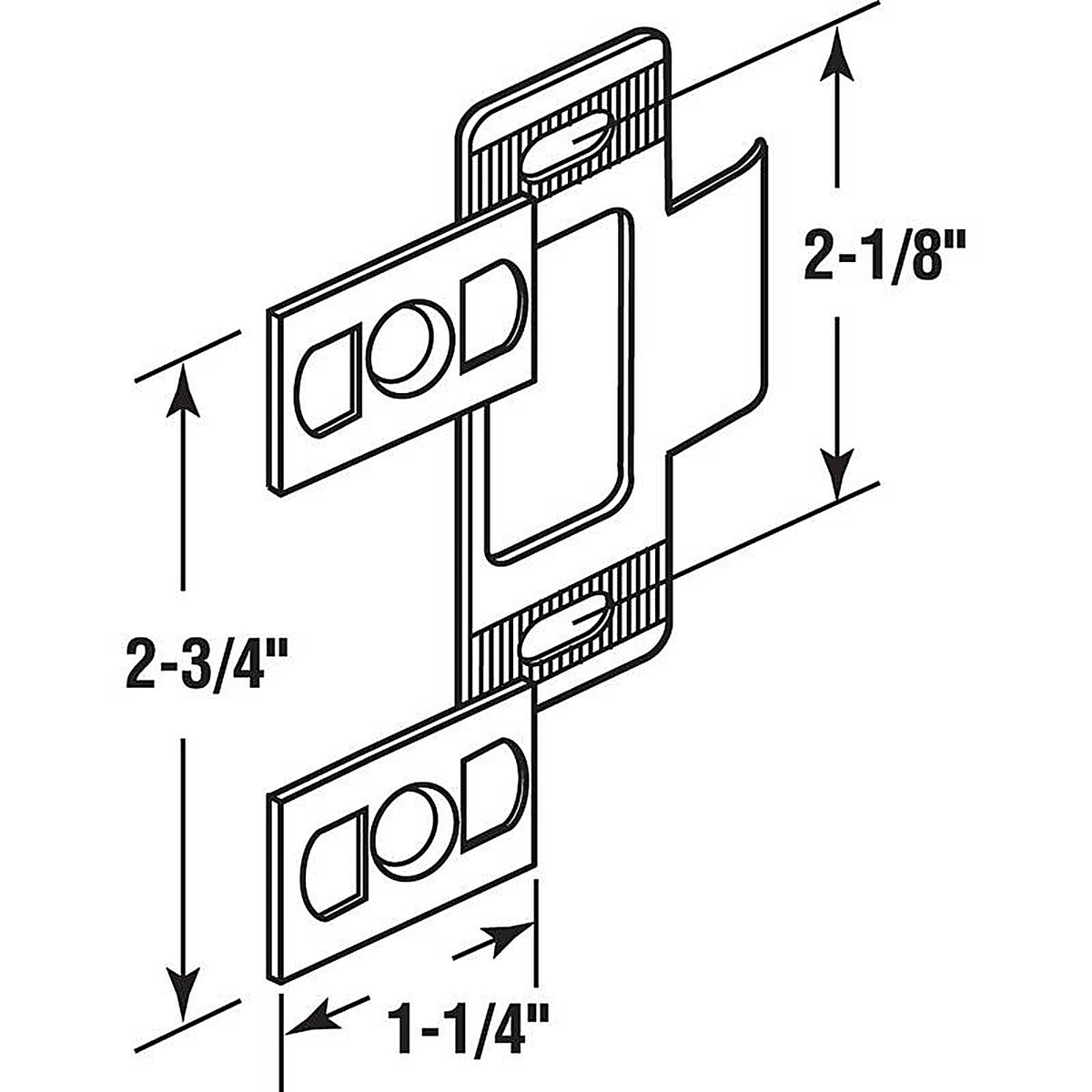 Prime-Line - U 94868 - Black Metal Door Strike 1 Piece
