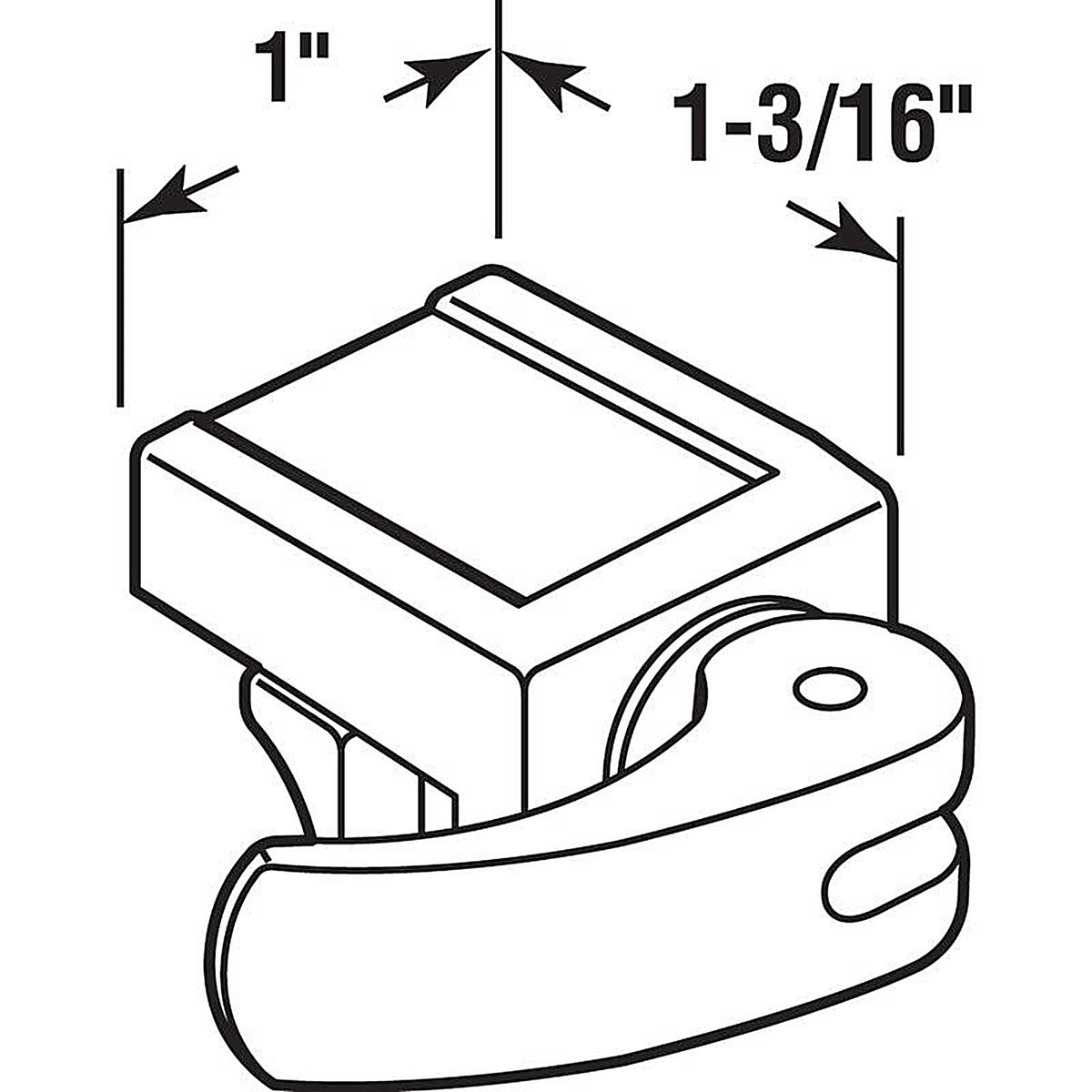 Prime-Line - U 98098 - Plastic Window Lock 3.75 In. H 1 Pack