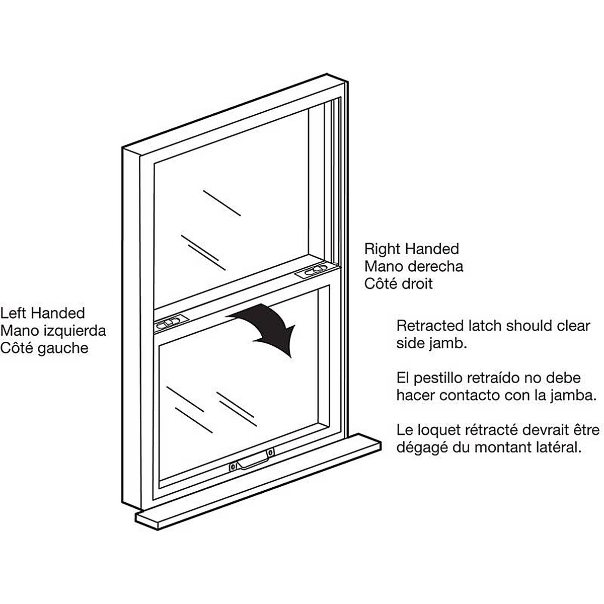 Prime-Line - F 2734 - White Plastic Window Tilt Latch 3/4 In. W X 2-7/8 In. L 2 Pack