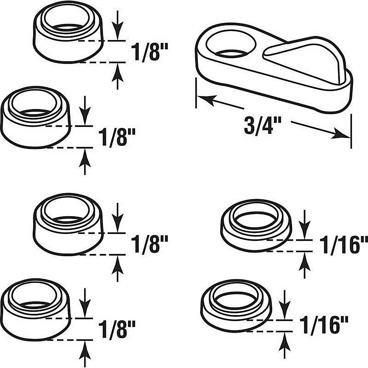 Prime-Line - L 5931 - White Die Cast Screen Clip 4 Pack