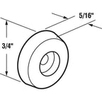 Prime-Line - M 6119 - 3/4 in. W Clear Frameless Shower Door Bumper