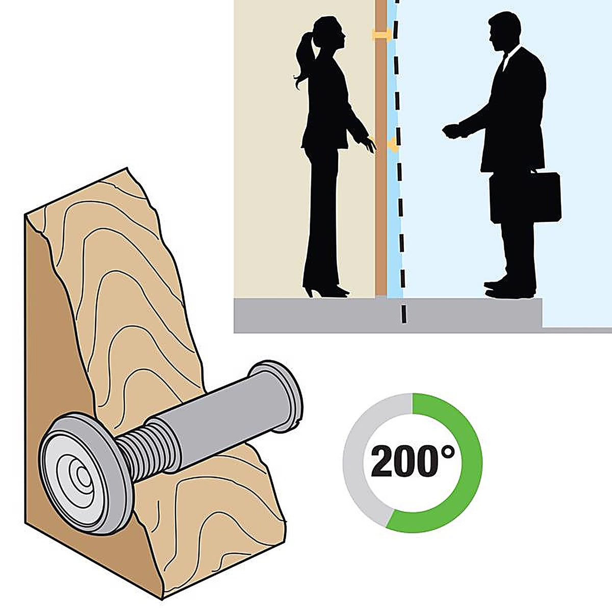 Prime-Line - U 9891 - 0.5 In. D 200 Deg Brass Door Viewer