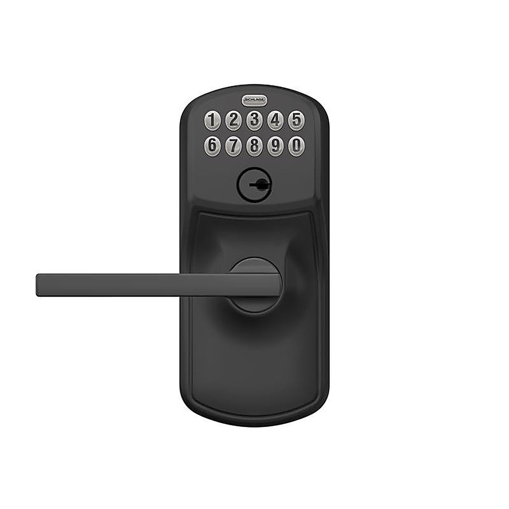Schlage - FE595VPLY622LAT - Matte Black Metal Electronic Touch Pad Entry Lever