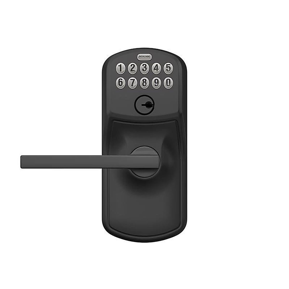 Schlage - FE595VPLY622LAT - Matte Black Metal Electronic Touch Pad Entry Lever