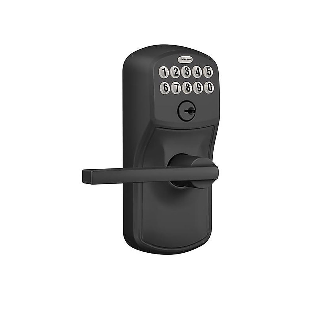Schlage - FE595VPLY622LAT - Matte Black Metal Electronic Touch Pad Entry Lever