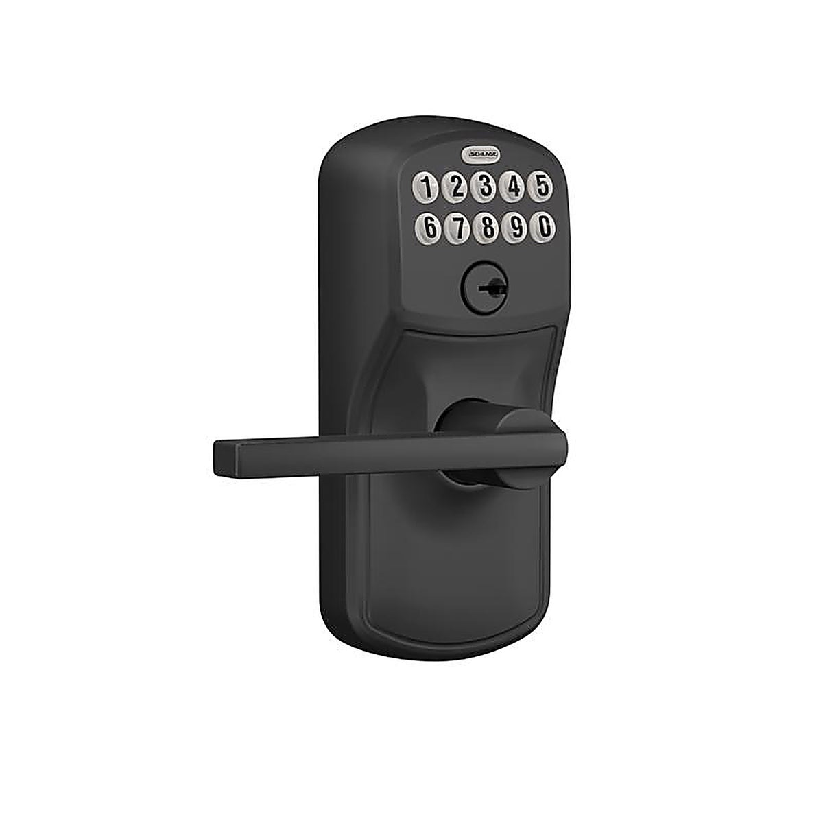 Schlage - FE595VPLY622LAT - Matte Black Metal Electronic Touch Pad Entry Lever