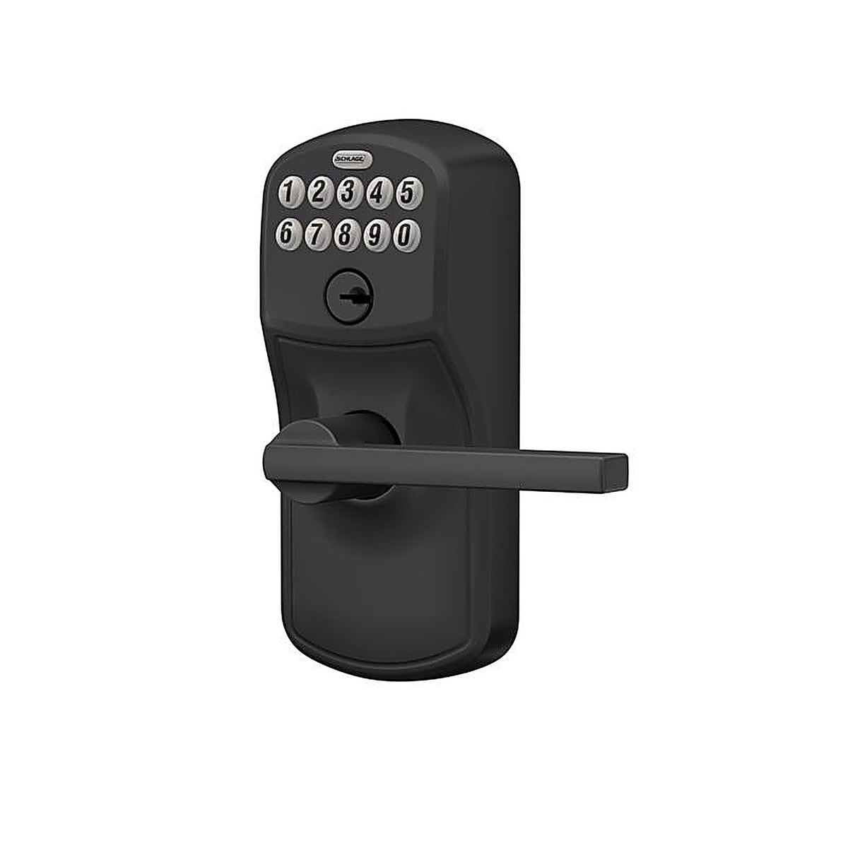 Schlage - FE595VPLY622LAT - Matte Black Metal Electronic Touch Pad Entry Lever