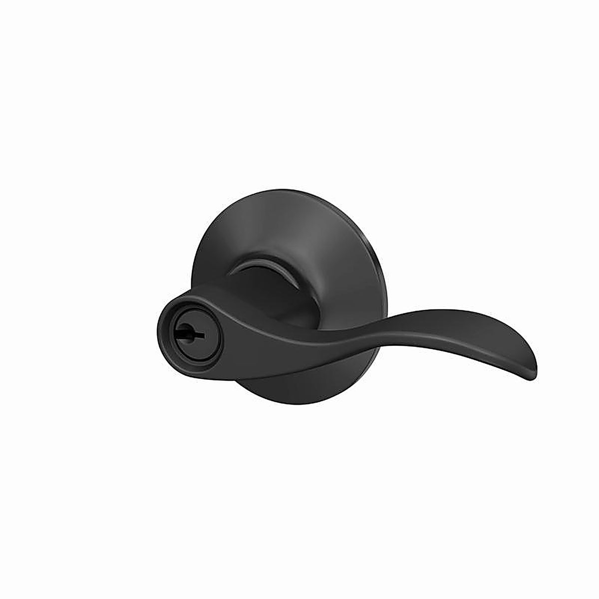Schlage - F51AGACC622 - Accent Matte Black Keyed Entry Lever 1.75 In.