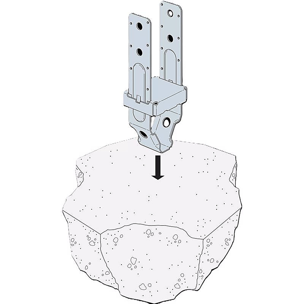 Simpson Strong-Tie - PBST66Z - 6.5 In. H X 5.5 In. W Galvanized Steel Post Base