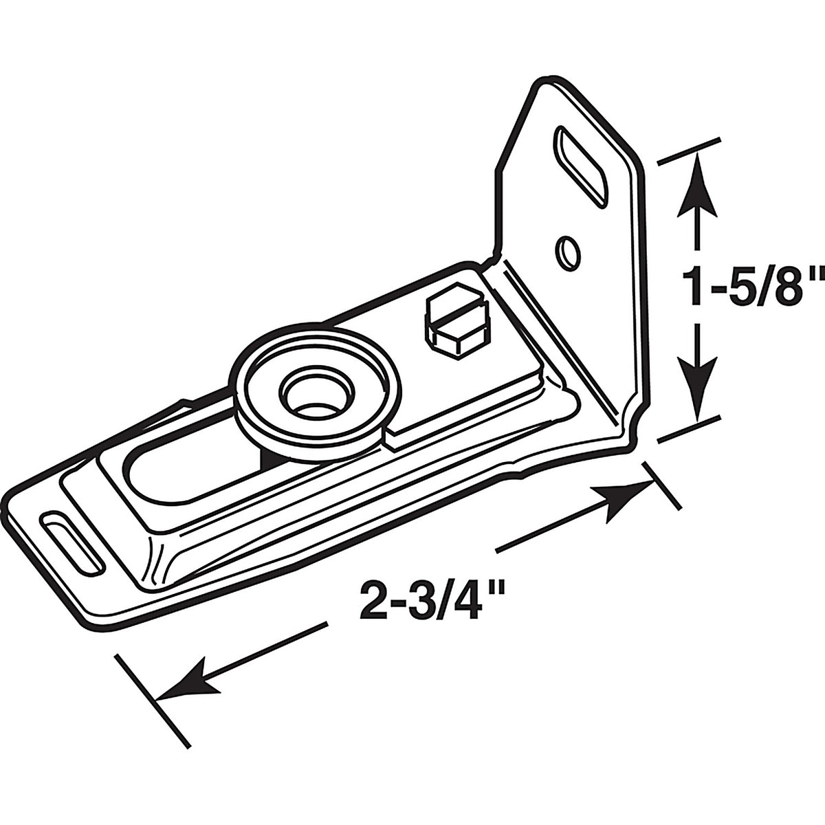 Prime-Line - N 6837 - Zinc-Plated Gold Steel Bracket 1 pk