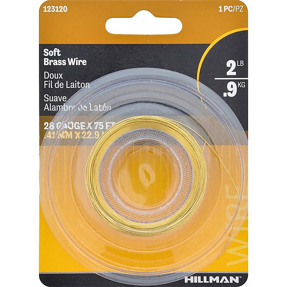 Hillman 123120-N 75 ft. L Brass 28 Ga. Wire