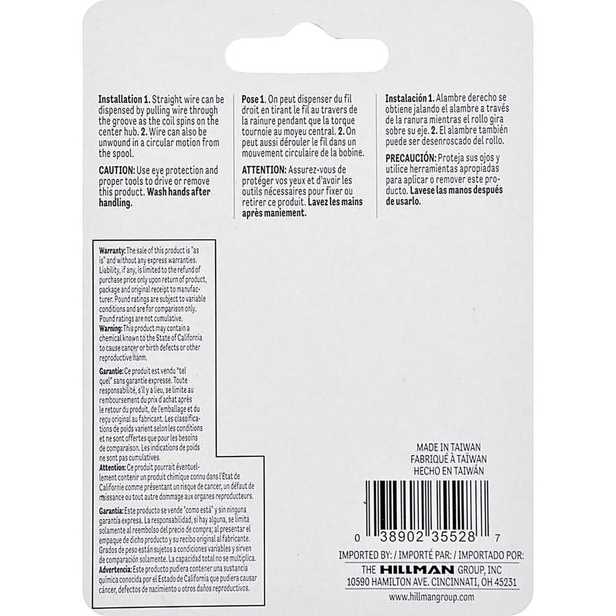 Hillman 123120-N 75 ft. L Brass 28 Ga. Wire