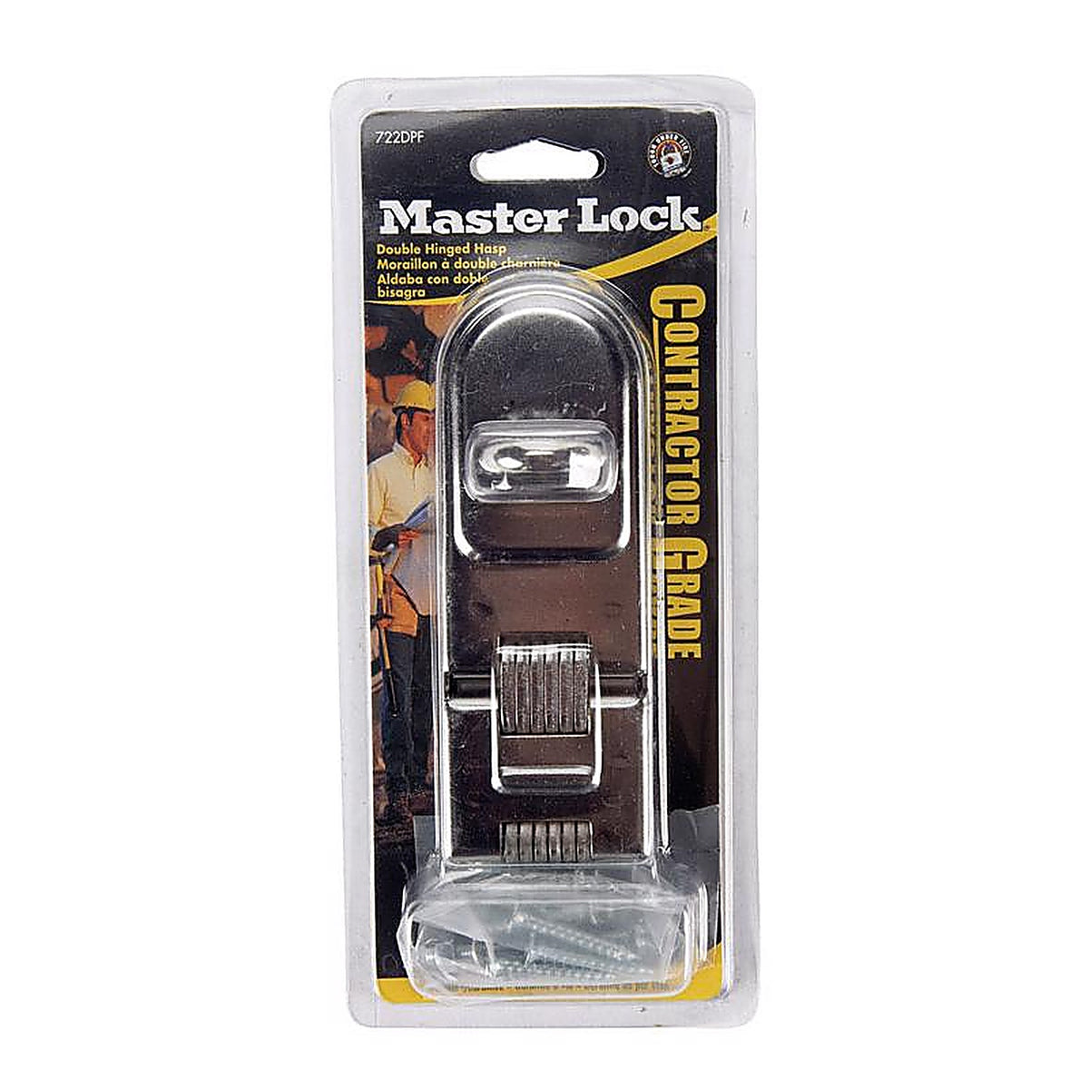 Master Lock - 722DPF - Zinc-Plated Hardened Steel 7-3/4 In. L Double Hinge Safety Hasp 1 Pack
