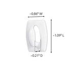 3M 17006ES Command Mini Plastic Hook 11/8 in. L 6/Pack