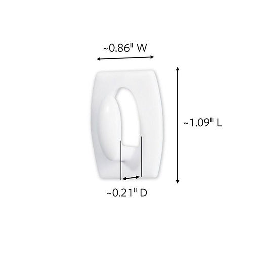 3M 17006ES Command Mini Plastic Hook 11/8 in. L 6/Pack