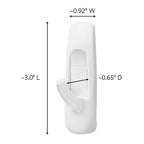 3M 17001ES Command Medium Plastic Hook 3-7/8 in. L 2/Pack