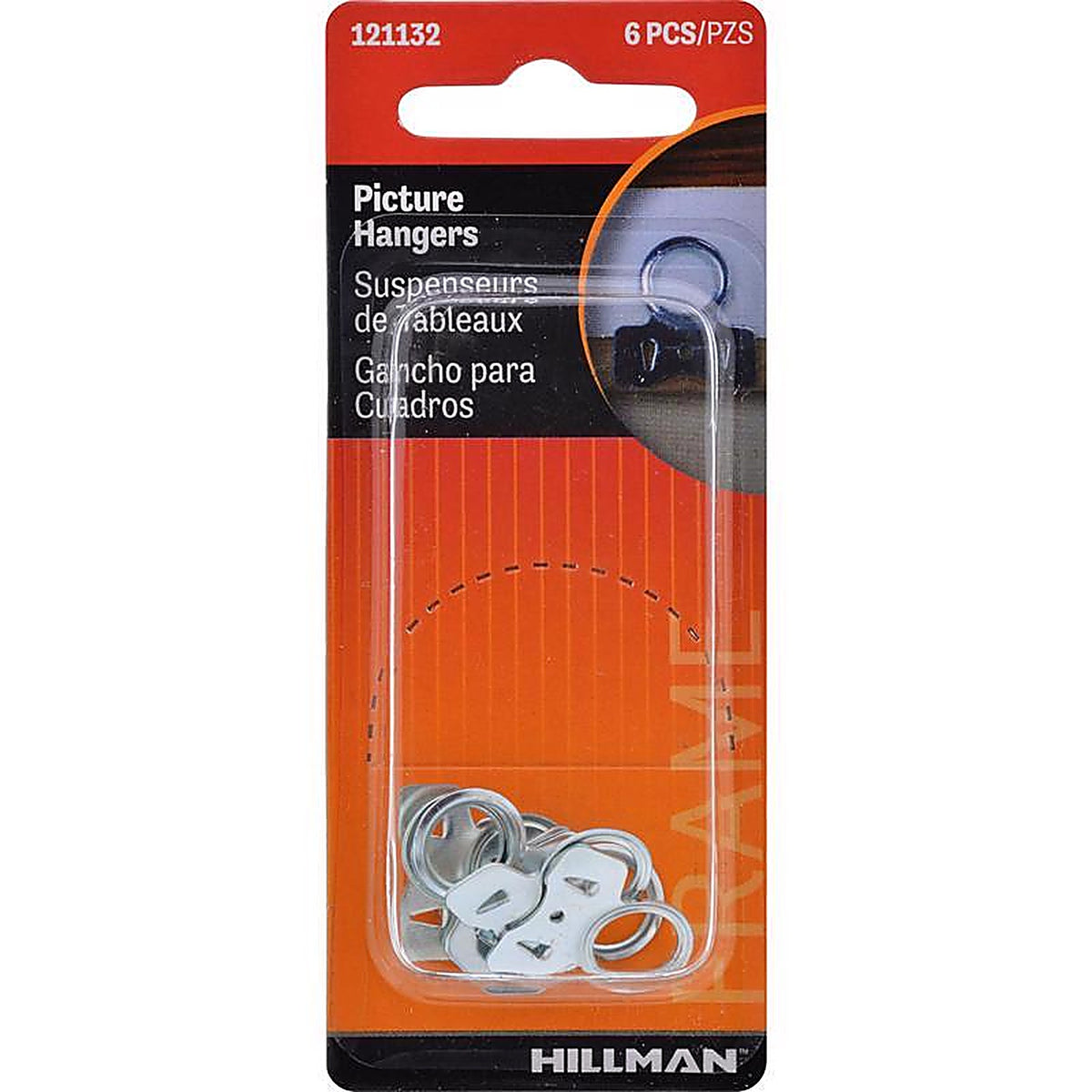 Hillman - 121132 - Zinc Silver Picture Pender 6 Piece