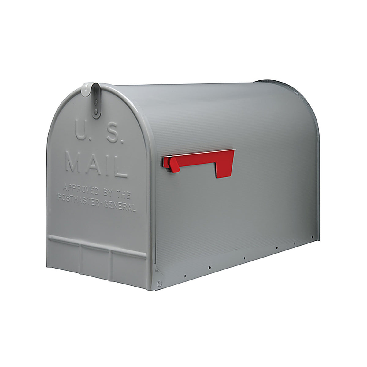 Gibraltar Mailboxes ST2000AM Stanley Classic Galvanized Steel Post Mount Gray Mailbox
