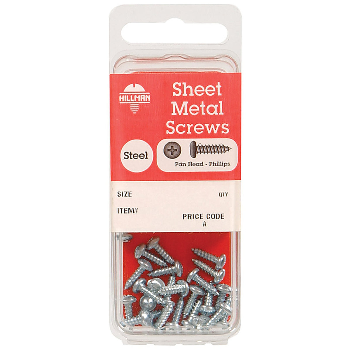 Hillman 5427 No. 6 x 1-1/4 in. L Phillips Pan Head Zinc-Plated Steel Sheet Metal Screws 15/Pack