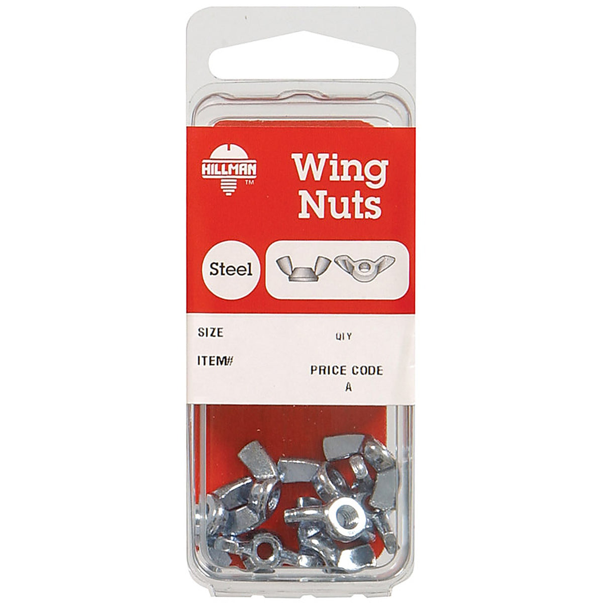 Hillman 6359 1/4 in. Zinc-Plated Steel SAE Wing Nut 6/Pack
