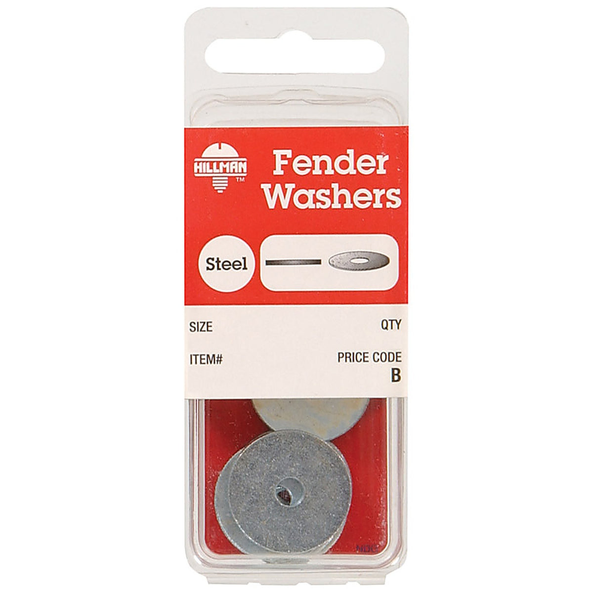 Hillman 6696 Zinc-Plated Steel 3/16 in. Fender Washer 4/Pack