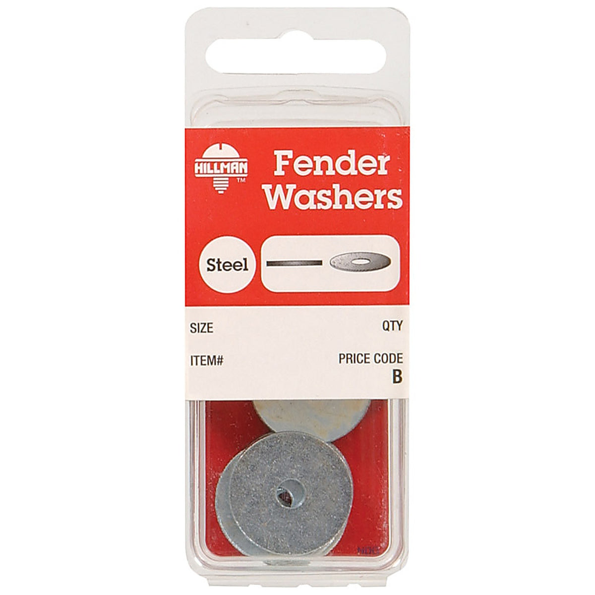Hillman 966813 Zinc-Plated Steel 1/4 in. Fender Washer 6/Pack