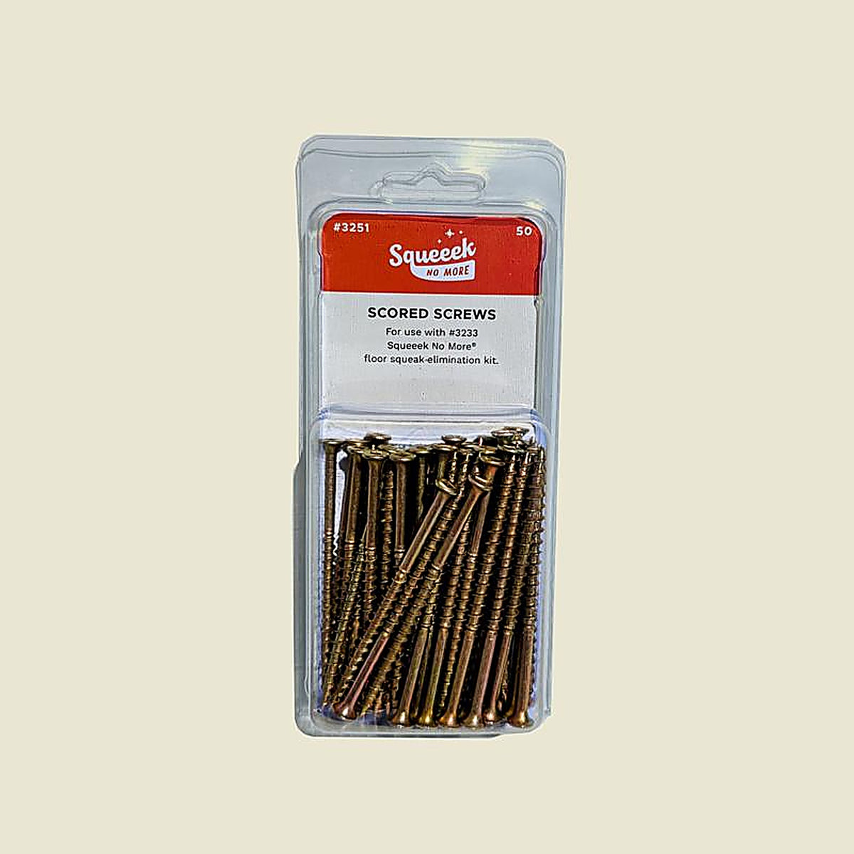 Squeeeeek No More - 3251 - No. 8 X 3 In. L Square Bugle Head Coarse Scored Screws