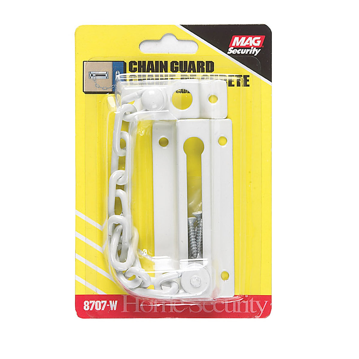 Prime-Line U9852 3.31 in. L White Steel Chain Door Guard