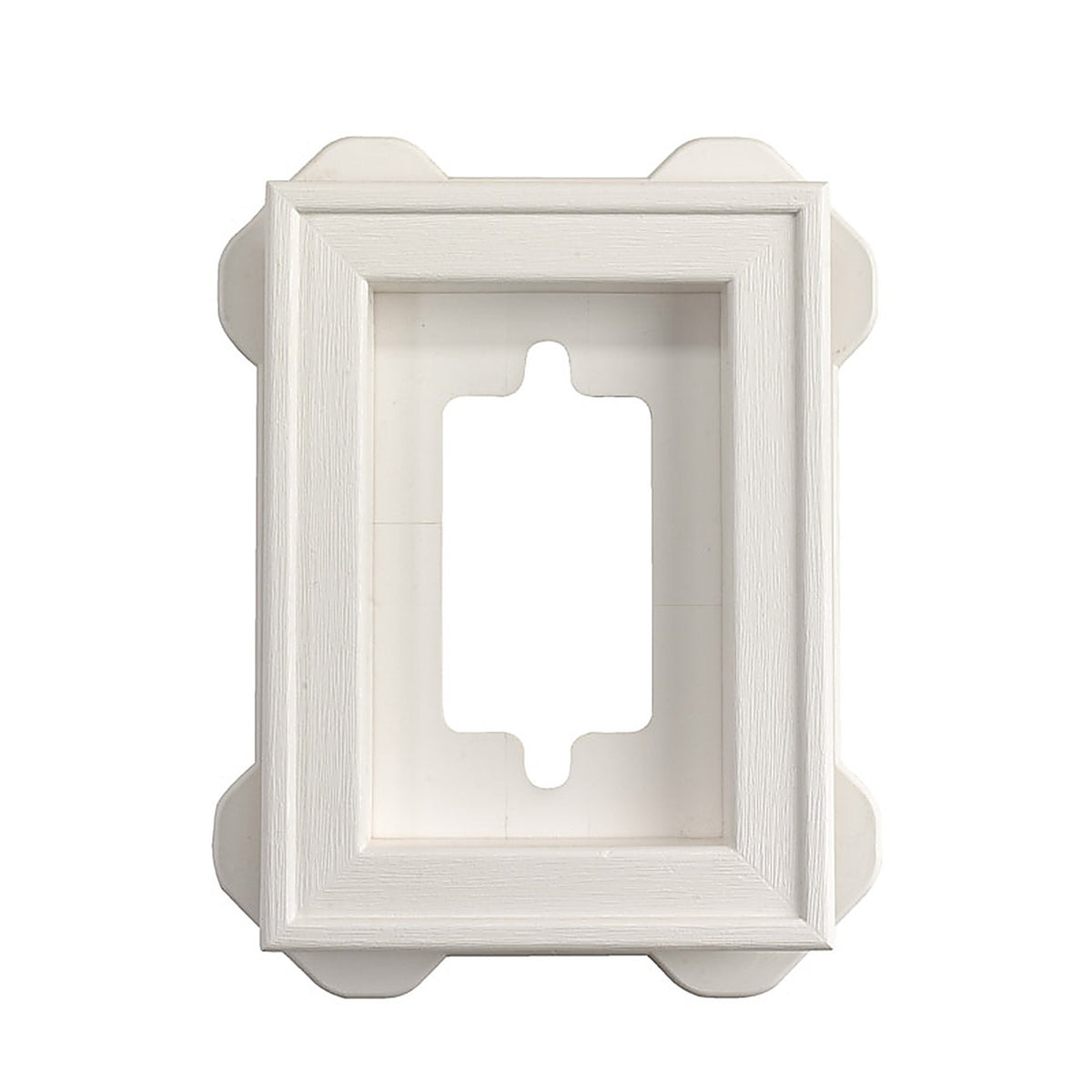 Builders Edge - 130030002117 - 8 In. H X 8 In. W X 6-5/16 In. L Prefinished White Copolymer Mounting Block
