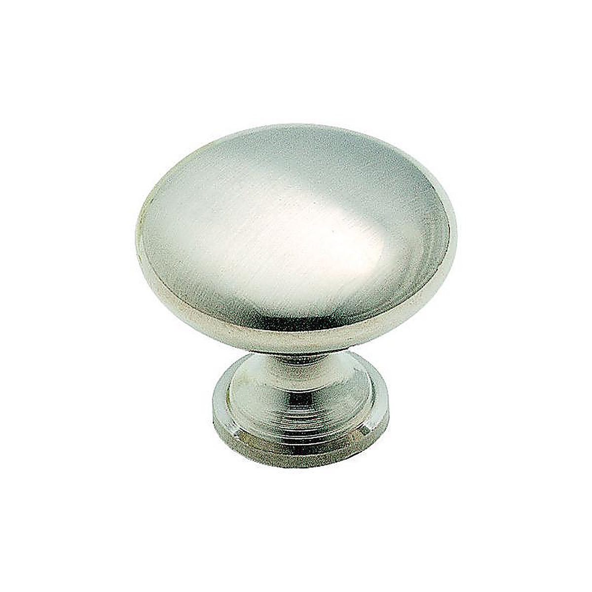 Amerock - 14404SCH - Allison Round Cabinet Knob 1-3/16 In. D 1-1/8 In. Brushed Chrome 1 Pack