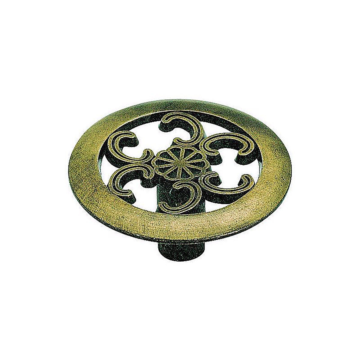 Amerock - 890ABS - Allison Round Cabinet Knob 1-1/2 In. D 3/4 In. Antique Brass 1 Pack