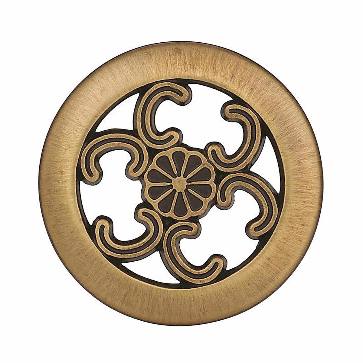 Amerock - 890ABS - Allison Round Cabinet Knob 1-1/2 In. D 3/4 In. Antique Brass 1 Pack