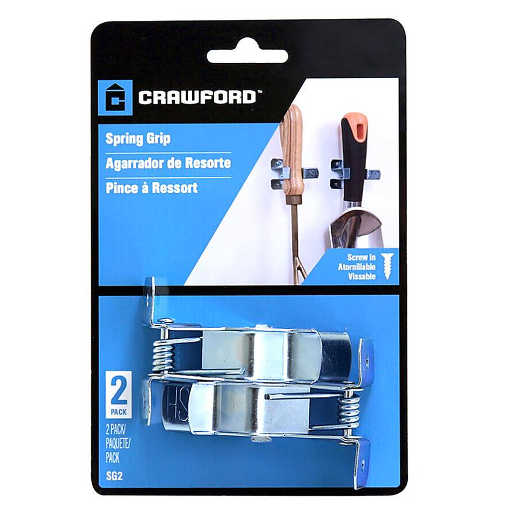 Crawford - SG2 - Zinc-Plated Silver Steel Spring Clip for 7/8 2 Pack
