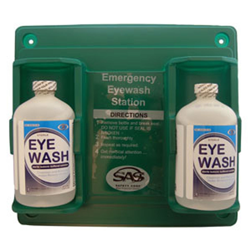 SAS Safety 5132 Eyewash Station (Bottle Type) w Two 16 oz. Eye Irrigate Solution
