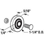 Prime-Line - D 1504 - 1-1/4 in. D X 5/16 in. L Nylon Roller Assembly 2 pk