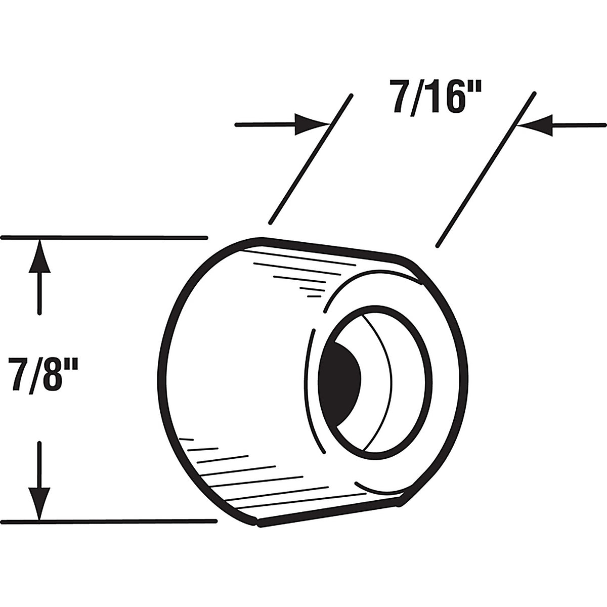 Prime-Line - N 6658 - Matte White Rubber Bumper 4 pk