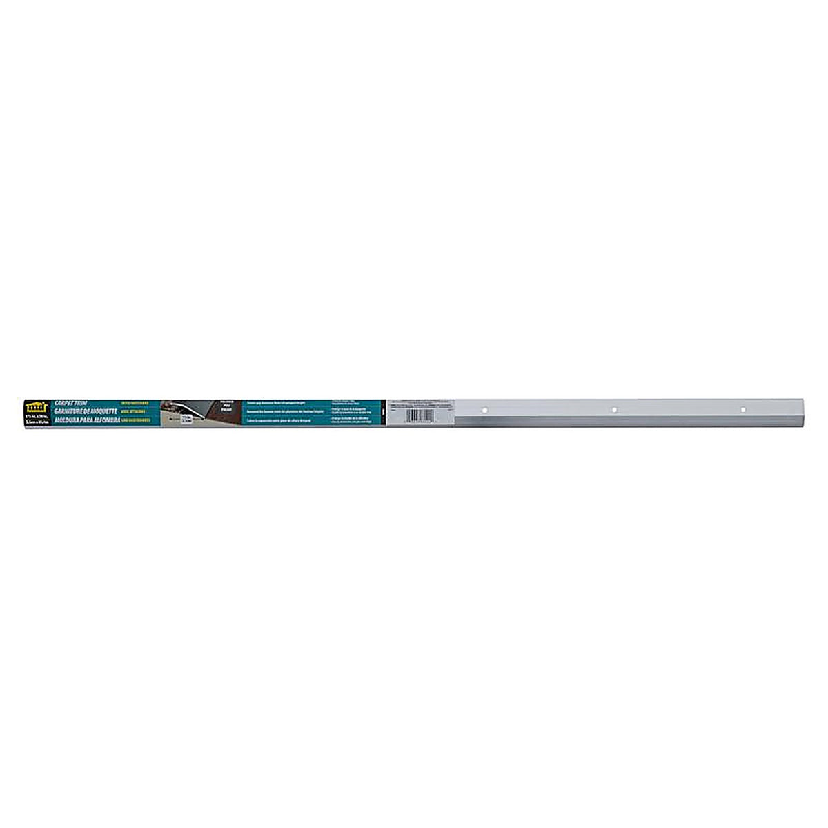M-D - 66092 - Building Products 0.3 In. H X 1.38 In. W X 36 In. L Polished Silver Aluminum Carpet Trim