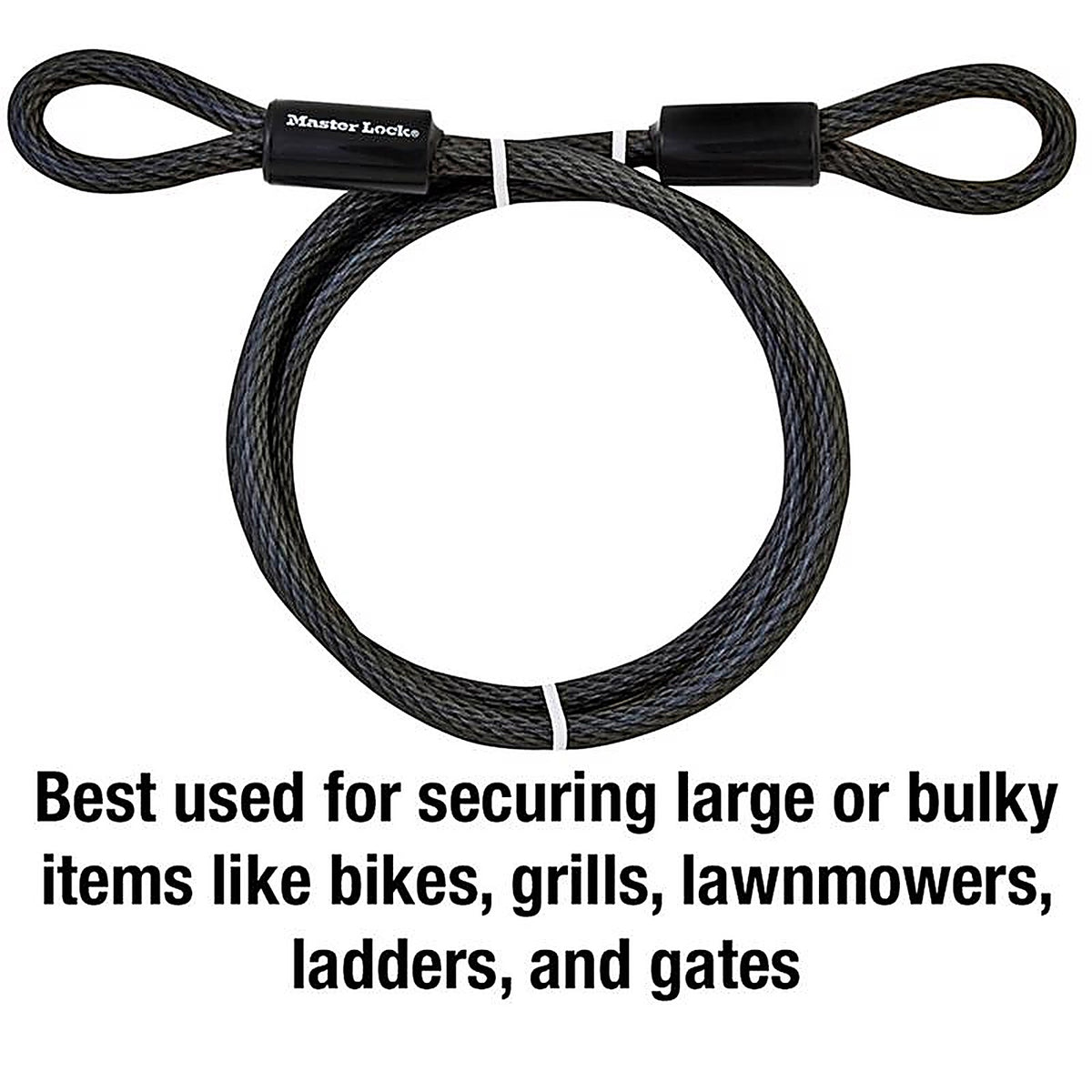 Master Lock - 78DPF - 3/8 In. D X 72 In. L Vinyl Coated Steel Flexible Braided Steel Cable