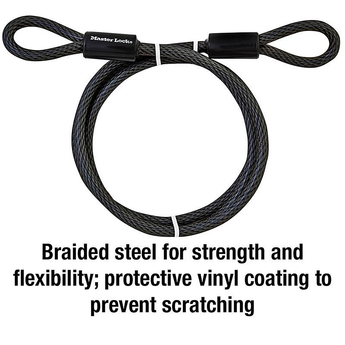Master Lock - 78DPF - 3/8 In. D X 72 In. L Vinyl Coated Steel Flexible Braided Steel Cable
