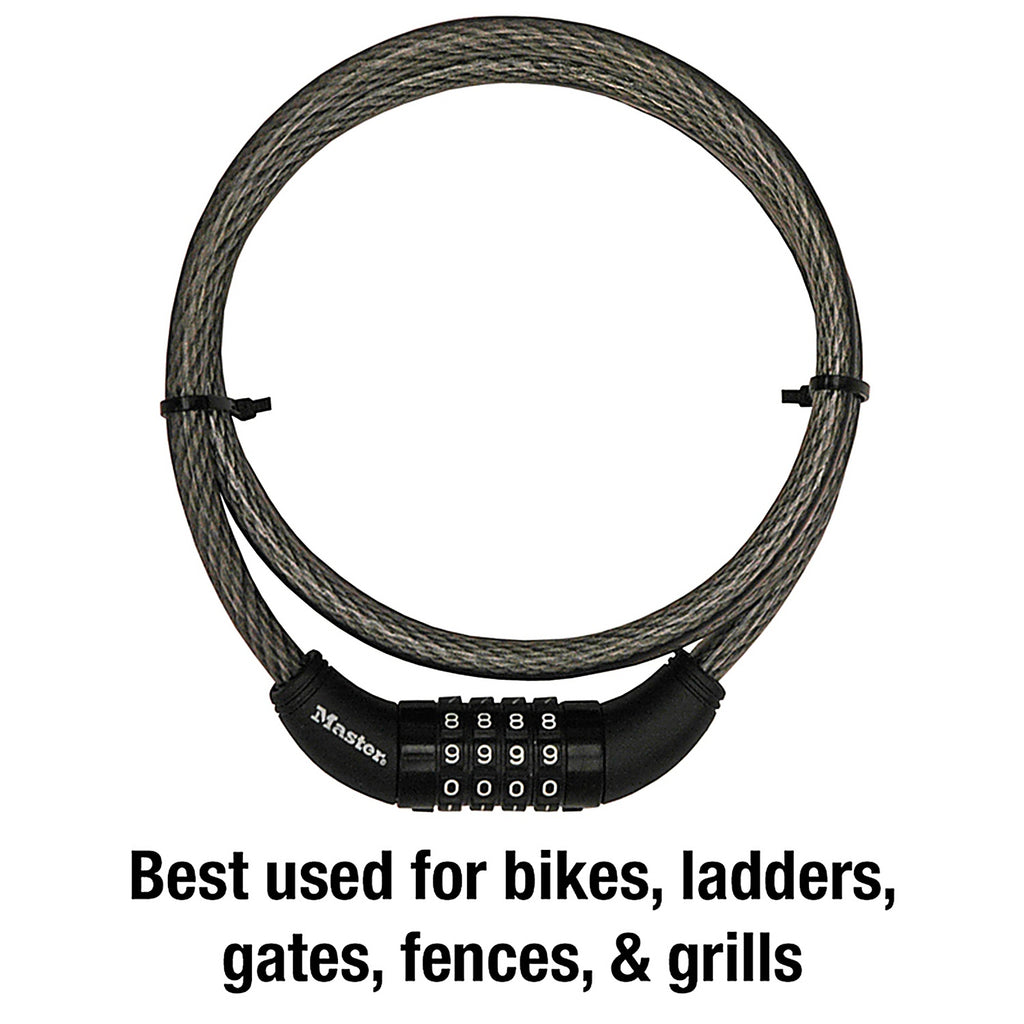 Master Lock - 8119DPF - 3/8 In. D X 60 In. L Vinyl Coated Steel Locking Cable
