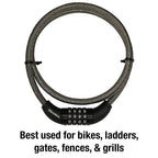 Master Lock - 8119DPF - 3/8 In. D X 60 In. L Vinyl Coated Steel Locking Cable