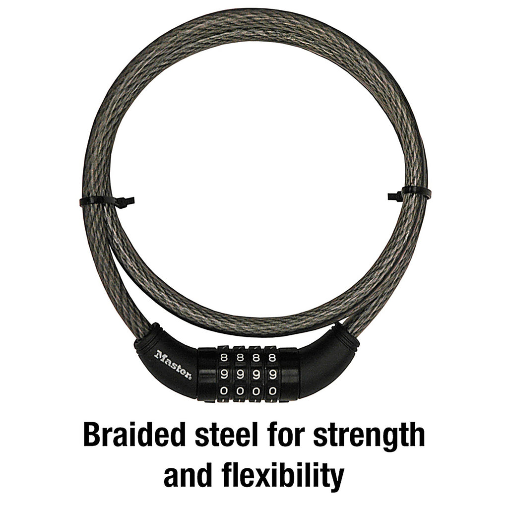 Master Lock - 8119DPF - 3/8 In. D X 60 In. L Vinyl Coated Steel Locking Cable
