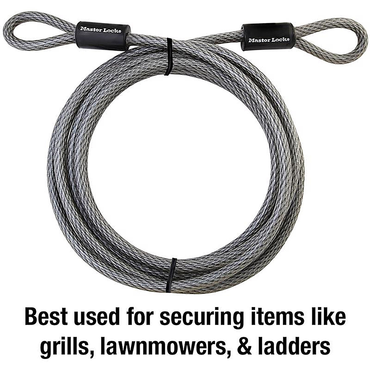 Master Lock - 72DPF - 3/8 In. D X 180 In. L Vinyl Coated Steel Flexible Braided Steel Cable