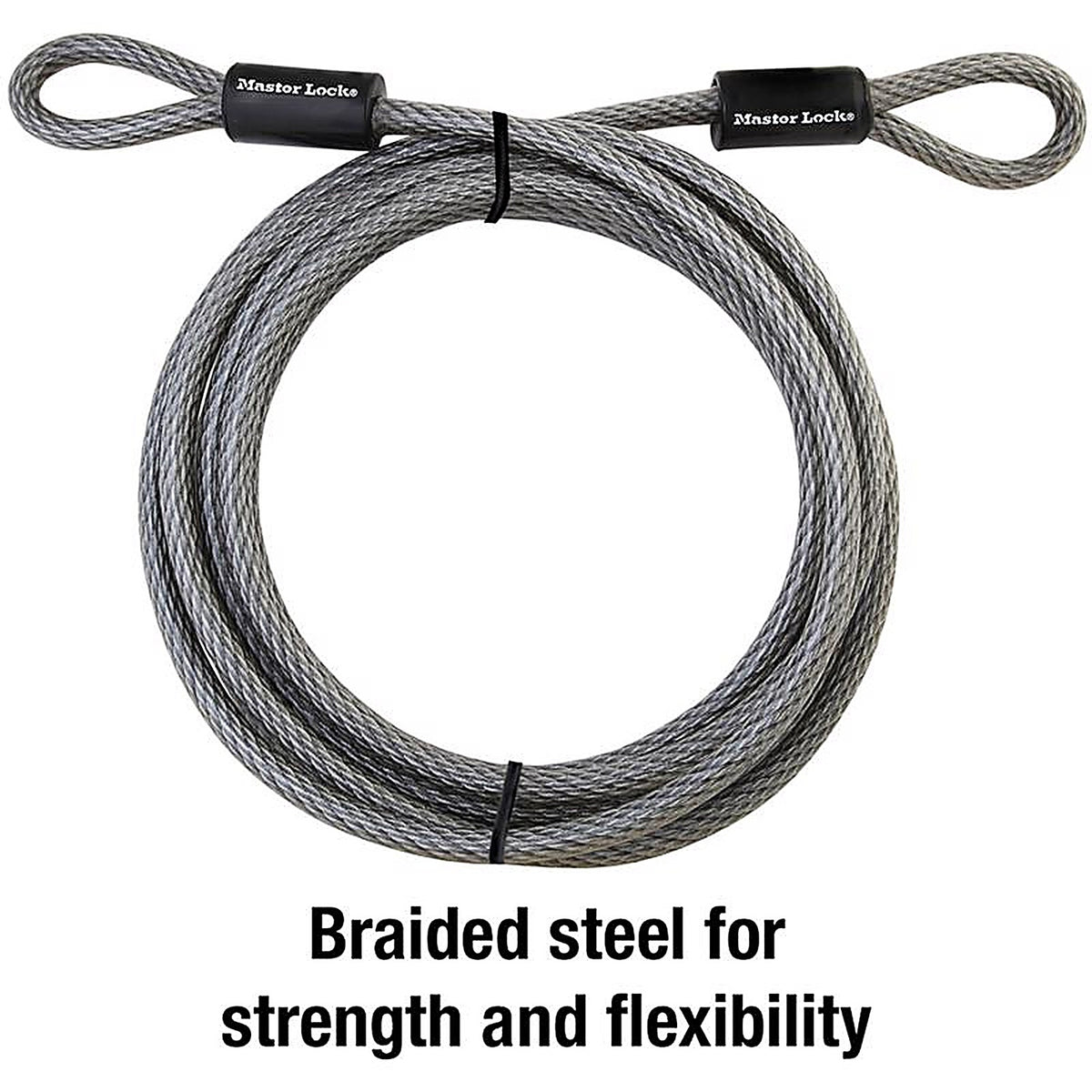Master Lock - 72DPF - 3/8 In. D X 180 In. L Vinyl Coated Steel Flexible Braided Steel Cable