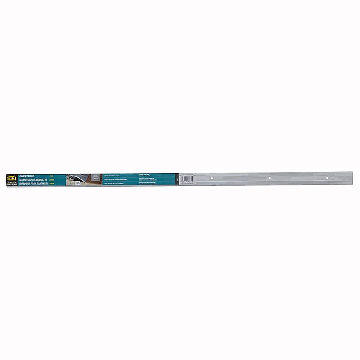 M-D 78071 0.3 in. H x 36 in. L Prefinished Silver Aluminum Carpet Trim