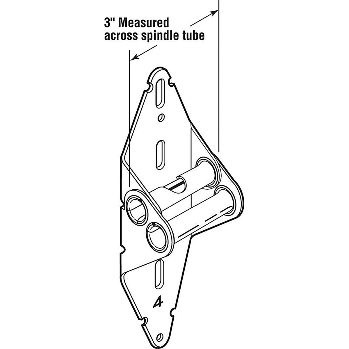 Prime-Line GD52107 3 in. W x 1 in. L Steel Garage Door Hinge
